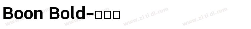 Boon Bold字体转换